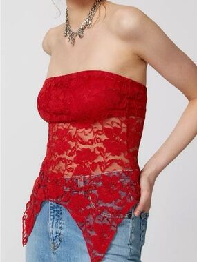 Urban Renewal Lace Tube Top Large